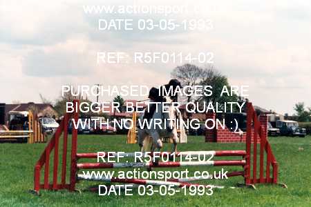 Photo: R5F0114-02 ActionSport Photography 03/05/1993 Timsbury Show Equestrian Event - Timsbury ShowJumping : Unsorted