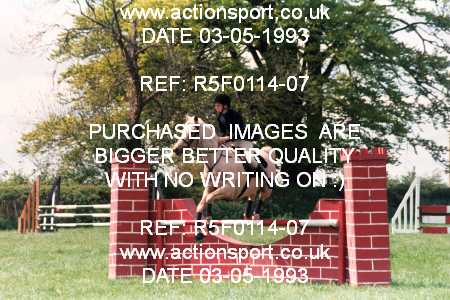 Photo: R5F0114-07 ActionSport Photography 03/05/1993 Timsbury Show Equestrian Event - Timsbury ShowJumping : Unsorted