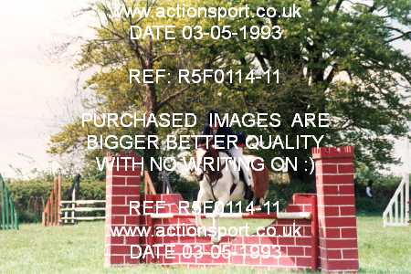 Photo: R5F0114-11 ActionSport Photography 03/05/1993 Timsbury Show Equestrian Event - Timsbury ShowJumping : Unsorted