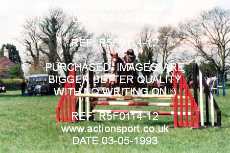 Photo: R5F0114-12 ActionSport Photography 03/05/1993 Timsbury Show Equestrian Event - Timsbury ShowJumping : Unsorted