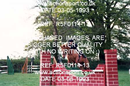 Photo: R5F0114-13 ActionSport Photography 03/05/1993 Timsbury Show Equestrian Event - Timsbury ShowJumping : Unsorted