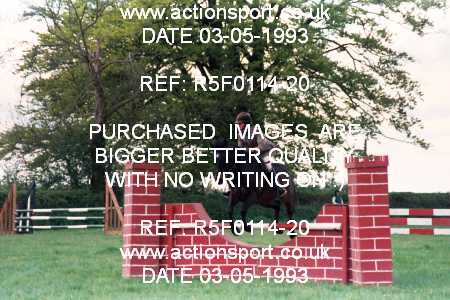 Photo: R5F0114-20 ActionSport Photography 03/05/1993 Timsbury Show Equestrian Event - Timsbury ShowJumping : Unsorted