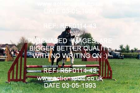 Photo: R5F0114-43 ActionSport Photography 03/05/1993 Timsbury Show Equestrian Event - Timsbury ShowJumping : Unsorted