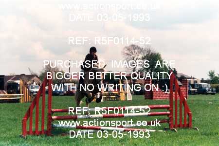 Photo: R5F0114-52 ActionSport Photography 03/05/1993 Timsbury Show Equestrian Event - Timsbury ShowJumping : Unsorted