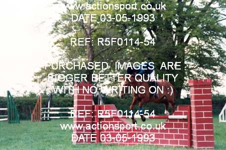 Photo: R5F0114-54 ActionSport Photography 03/05/1993 Timsbury Show Equestrian Event - Timsbury ShowJumping : Unsorted