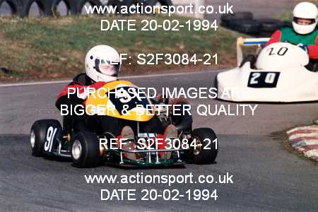 Photo: S2F3084-21 ActionSport Photography 20/02/1994 Shenington Kart Club  _7_250National #91