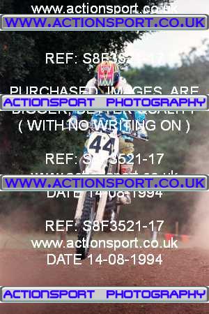 Photo: S8F3521-17 ActionSport Photography 14/08/1994 AMCA Worcester MXC - Ripple _4_250Experts #44