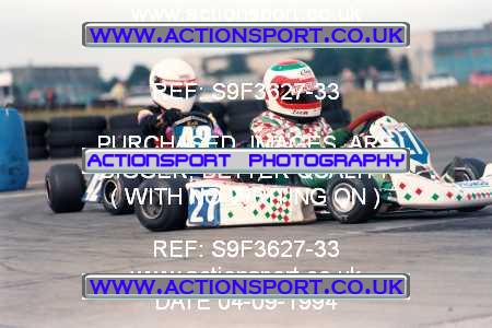 Photo: S9F3627-33 ActionSport Photography 04/09/1994 Midlands Kart Championship - Little Rissington _5_Junior100B #27