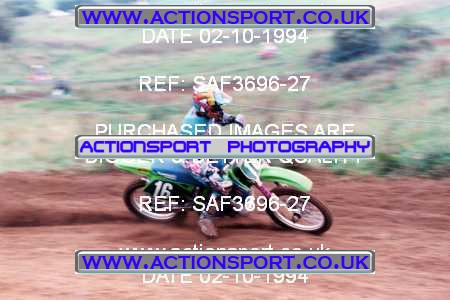 Photo: SAF3696-27 ActionSport Photography 02/10/1994 AMCA Tormarton MXC [Fourstroke Championship] - St Catherines _1_250Seniors #16