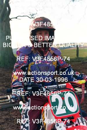Photo: V3F4856P-74 ActionSport Photography 30/03/1996 ACU BYMX National Cheshire North West MC - Cheddleton _4_Seniors(100s) #20