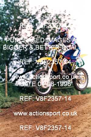 Photo: V8F2357-14 ActionSport Photography 04/08/1996 AMCA Gloucester MXC - Haresfield _3_250Juniors #35