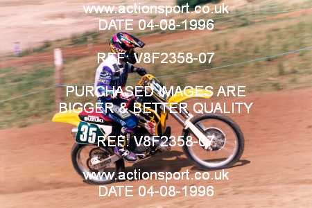 Photo: V8F2358-07 ActionSport Photography 04/08/1996 AMCA Gloucester MXC - Haresfield _3_250Juniors #35