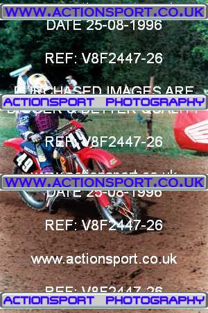 Photo: V8F2447-26 ActionSport Photography 25/08/1996 AMCA Hereford MXC - Bacton _1_JuniorsUnlimitedGroup1 #49