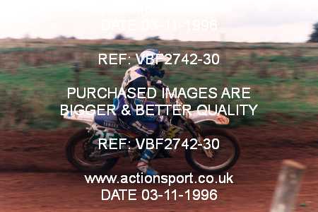 Photo: VBF2742-30 ActionSport Photography 03/11/1996 AMCA Southam MXC - Badby _2_250-750Seniors #25
