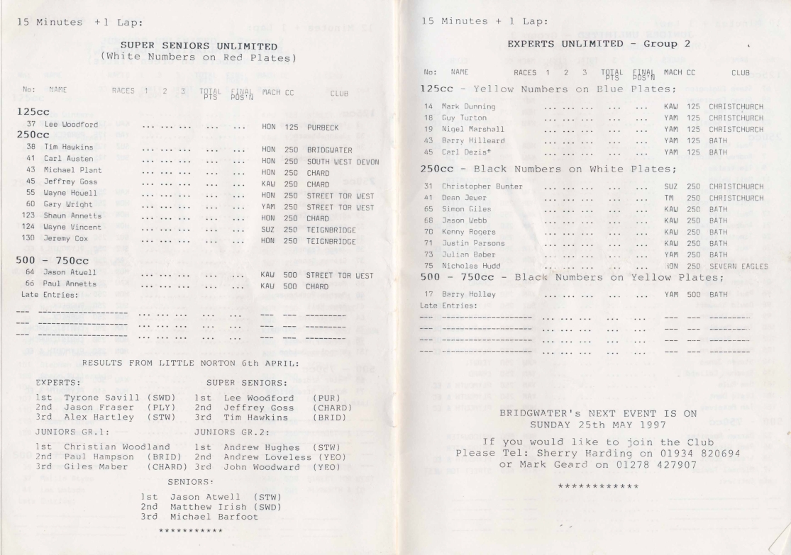 Event programme page