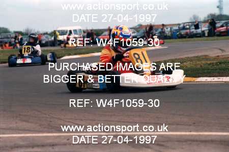 Photo: W4F1059-30 ActionSport Photography 27/04/1997 Dunkeswell Kart Club _1_Cadet #81
