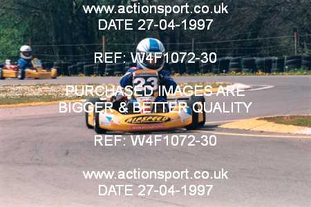 Photo: W4F1072-30 ActionSport Photography 27/04/1997 Dunkeswell Kart Club _1_Cadet #23