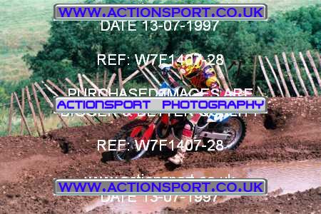 Photo: W7F1407-28 ActionSport Photography 13/07/1997 AMCA Marshfield MXC  _2_125-750Seniors #42