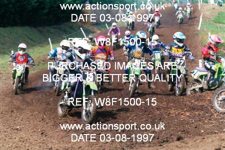 Photo: W8F1500-15 ActionSport Photography 3,4/08/1997 ACU BYMX Cambridge Junior SC Cat Finning Youth International - Mildenhall  _4_60s #74