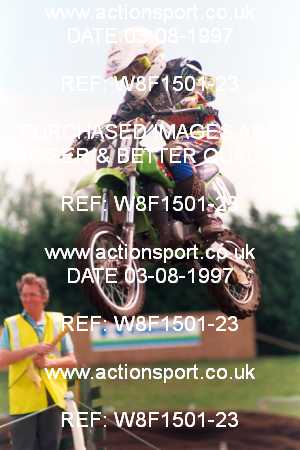 Photo: W8F1501-23 ActionSport Photography 3,4/08/1997 ACU BYMX Cambridge Junior SC Cat Finning Youth International - Mildenhall  _4_60s #18