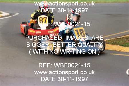 Photo: WBF0021-15 ActionSport Photography 30/11/1997 Dunkeswell Kart Club _1_Cadets #18