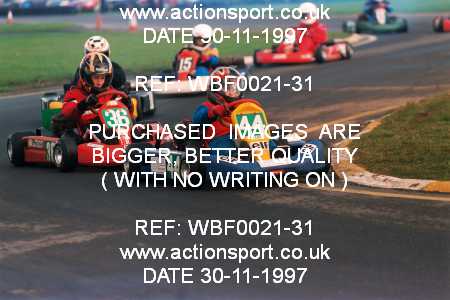Photo: WBF0021-31 ActionSport Photography 30/11/1997 Dunkeswell Kart Club _3_Rookie #36
