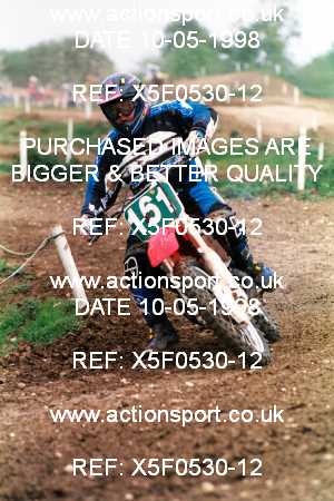 Photo: X5F0530-12 ActionSport Photography 10/05/1998 ACU Milton Keynes MCC - Elsworth  _3_Juniors #161