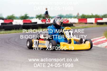 Photo: X5F0596-13 ActionSport Photography 24/05/1998 Lincs Kart Club - Fulbeck  _6_JuniorProKart #87