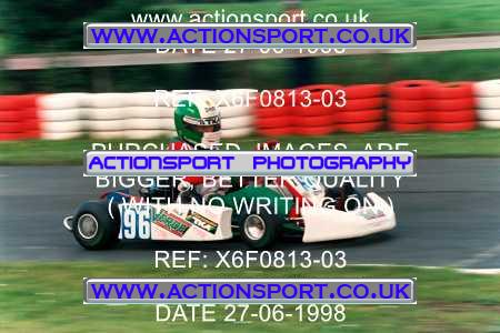 Photo: X6F0813-03 ActionSport Photography 27/06/1998 Ulster Kart Club Five Nations Kart Championships - Nutts Corner _3_JuniorTKM #96