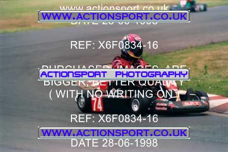 Photo: X6F0834-16 ActionSport Photography 28/06/1998 Manchester & Buxton Kart Club - Three Sisters, Wigan _1_SeniorTKM #74