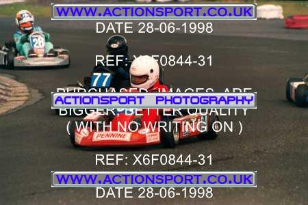Photo: X6F0844-31 ActionSport Photography 28/06/1998 Manchester & Buxton Kart Club - Three Sisters, Wigan _2_JuniorTKM #77