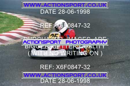 Photo: X6F0847-32 ActionSport Photography 28/06/1998 Manchester & Buxton Kart Club - Three Sisters, Wigan _4_Cadets #25