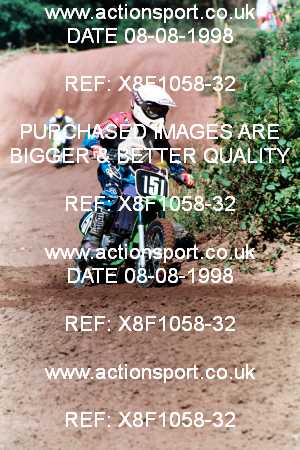 Photo: X8F1058-32 ActionSport Photography 08/08/1998 ACU BYMX National West Mids YMC - Hawkestone Park _2_60s #151
