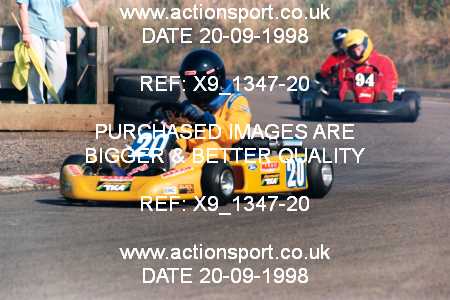 Photo: X9_1347-20 ActionSport Photography 20/09/1998 Shenington Kart Club  _3_JuniorTKM #20