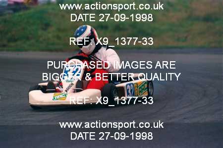 Photo: X9_1377-33 ActionSport Photography 27/09/1998 Manchester & Buxton Kart Club GOLD CUP - Three Sisters  _2_JuniorTKM #32
