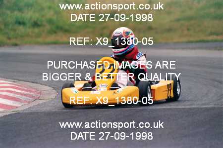 Photo: X9_1380-05 ActionSport Photography 27/09/1998 Manchester & Buxton Kart Club GOLD CUP - Three Sisters  _3_Cadets #22