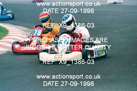 Photo: X9_1386-03 ActionSport Photography 27/09/1998 Manchester & Buxton Kart Club GOLD CUP - Three Sisters  _2_JuniorTKM #32