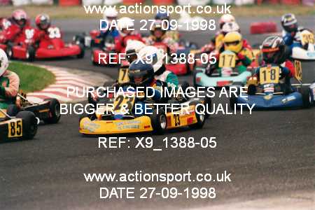 Photo: X9_1388-05 ActionSport Photography 27/09/1998 Manchester & Buxton Kart Club GOLD CUP - Three Sisters  _3_Cadets #23