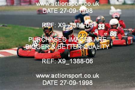 Photo: X9_1388-06 ActionSport Photography 27/09/1998 Manchester & Buxton Kart Club GOLD CUP - Three Sisters  _3_Cadets #22