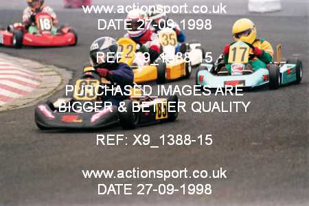 Photo: X9_1388-15 ActionSport Photography 27/09/1998 Manchester & Buxton Kart Club GOLD CUP - Three Sisters  _3_Cadets #22