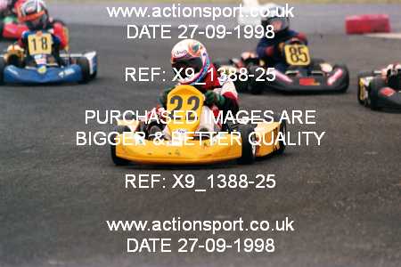 Photo: X9_1388-25 ActionSport Photography 27/09/1998 Manchester & Buxton Kart Club GOLD CUP - Three Sisters  _3_Cadets #22