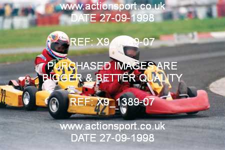 Photo: X9_1389-07 ActionSport Photography 27/09/1998 Manchester & Buxton Kart Club GOLD CUP - Three Sisters  _3_Cadets #22