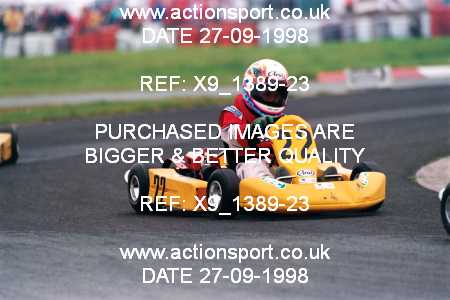 Photo: X9_1389-23 ActionSport Photography 27/09/1998 Manchester & Buxton Kart Club GOLD CUP - Three Sisters  _3_Cadets #22