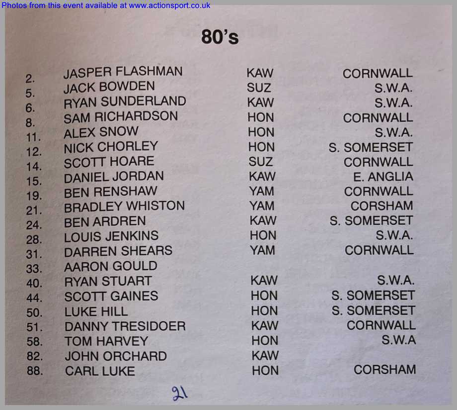 Event programme page