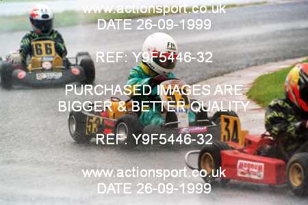 Photo: Y9F5446-32 ActionSport Photography 26/09/1999 Manchester & Buxton Kart Club GOLD CUP - Three Sisters  _5_Cadets #53