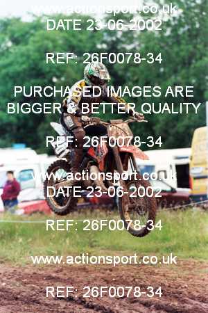 Photo: 26F0078-34 ActionSport Photography 23/06/2002 AMCA Shrewsbury & District MCC [Vets Championship] - Condover  _6_JuniorsGroup3 #201