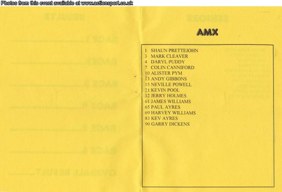 Event programme page