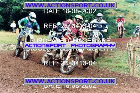 Photo: 28_0413-04 ActionSport Photography 18/08/2002 AMCA Teignbridge MXC - Littlehempston  _1_JuniorsGroup1 #78