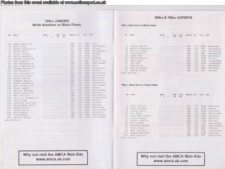 Event programme page