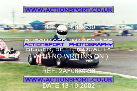 Photo: 2AF0689-30 ActionSport Photography 13/10/2002 Hunts Kart Club - Kimbolton  _5_SeniorTKM #49